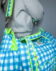 Malibu Blue Check | Quilted Weekend Bag - Bombaby