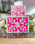 Mother of Pearl Match Box Holder | Barbie Pink - Bombaby