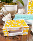 Mother of Pearl Match Box Holder | Sunshine Yellow - Bombaby