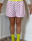 Organic Cotton Boxer Shorts | Pink Hearts - Bombaby