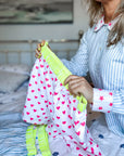 Organic Cotton Boxer Shorts | Pink Hearts - Bombaby