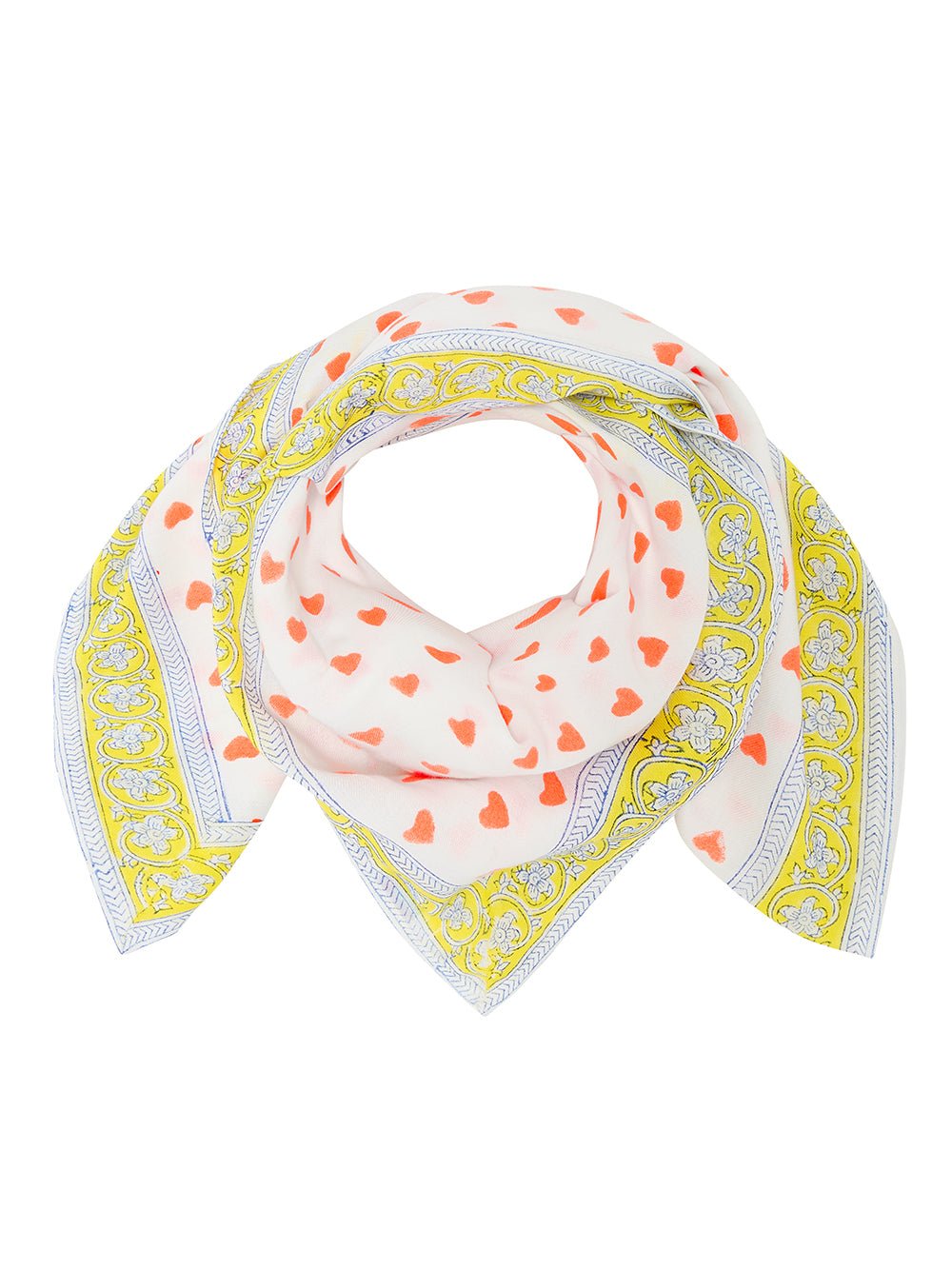 Oversized Handprinted Scarf | Clementine Crush - Bombaby
