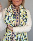 Oversized Handprinted Scarf | Neon Storm - Bombaby
