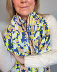 Oversized Handprinted Scarf | Neon Storm - Bombaby