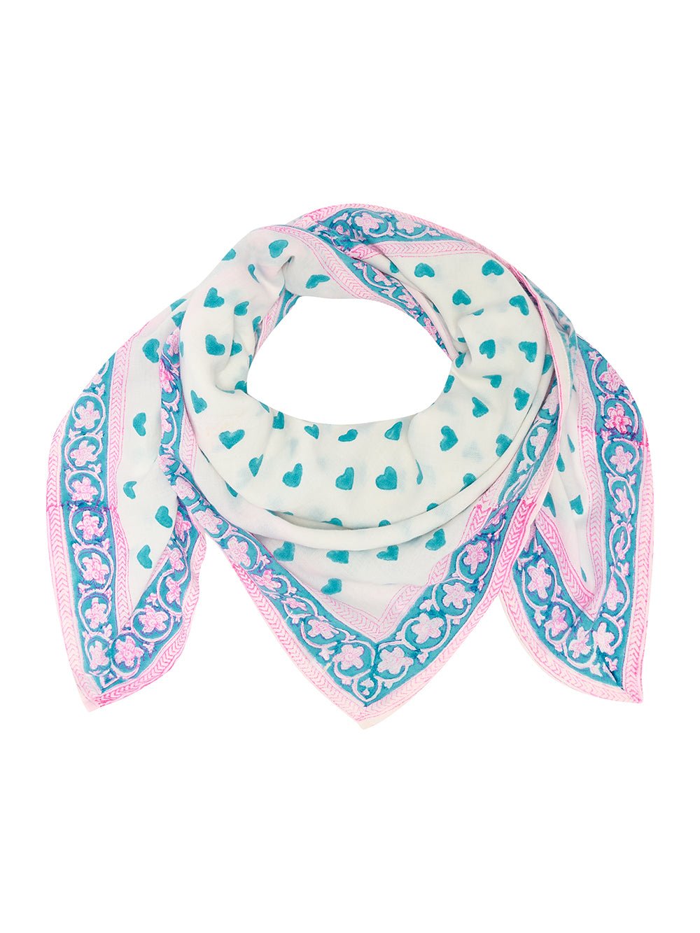 Oversized Handprinted Scarf | Ocean Dream - Bombaby