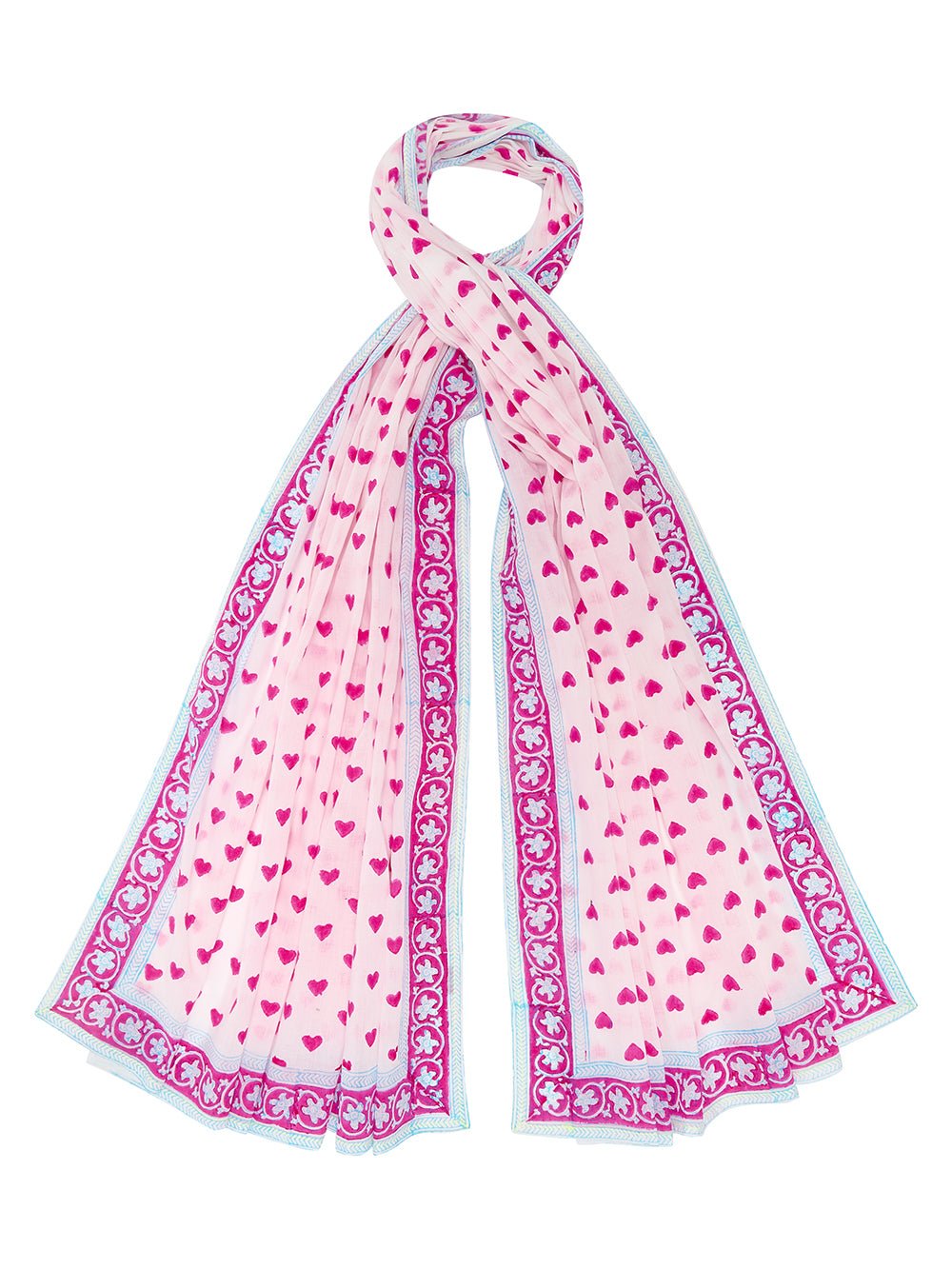 Oversized Handprinted Scarf | Petal Kiss - Bombaby