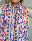 Oversized Handprinted Scarf | Pink Mirage - Bombaby