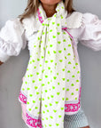 Oversized Handprinted Scarf | Wild Lime - Bombaby