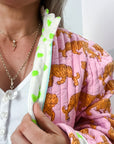 Quilted Jacket | Pink Tiger - Bombaby