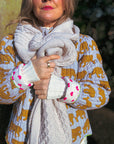 Quilted Jacket | Powder Blue Tiger - Bombaby