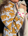 Quilted Jacket | Powder Blue Tiger - Bombaby
