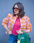 Quilted Jacket | Powder Pink Tiger - Bombaby