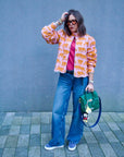Quilted Jacket | Powder Pink Tiger - Bombaby