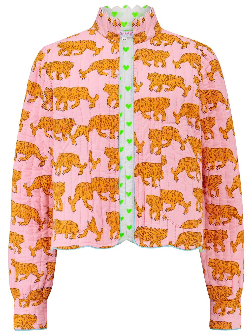 Quilted Jacket | Powder Pink Tiger - Bombaby