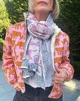 Quilted Jacket | Powder Pink Tiger - Bombaby