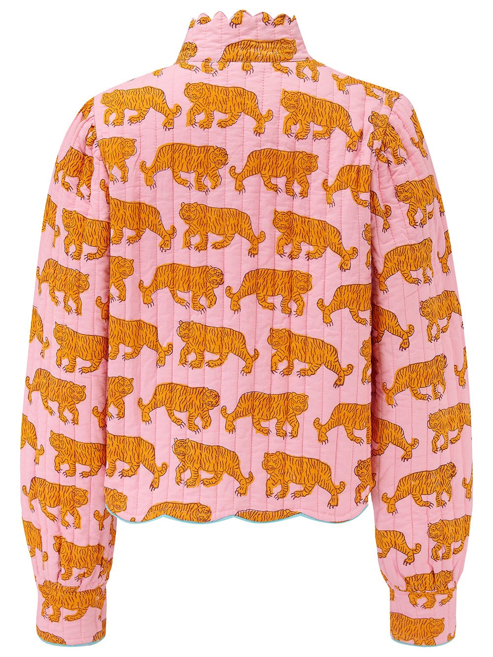 Quilted Jacket | Powder Pink Tiger - Bombaby