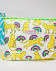 Quilted Make Up Bag | Leopard - Bombaby
