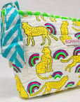 Quilted Make Up Bag | Leopard - Bombaby