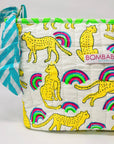 Quilted Make Up Bag | Leopard - Bombaby