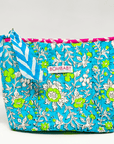 Quilted Make Up Bag | Meadow - Bombaby