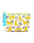 Quilted Make Up Bag | Neon Rainbow Leopard - Bombaby