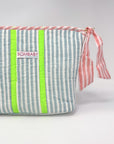 Quilted Make Up Bag | Sunwashed Blue - Bombaby