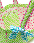 Quilted Tote Bag | Neon Green - Bombaby