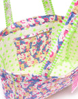 Quilted Tote Bag | Pink Mirage - Bombaby