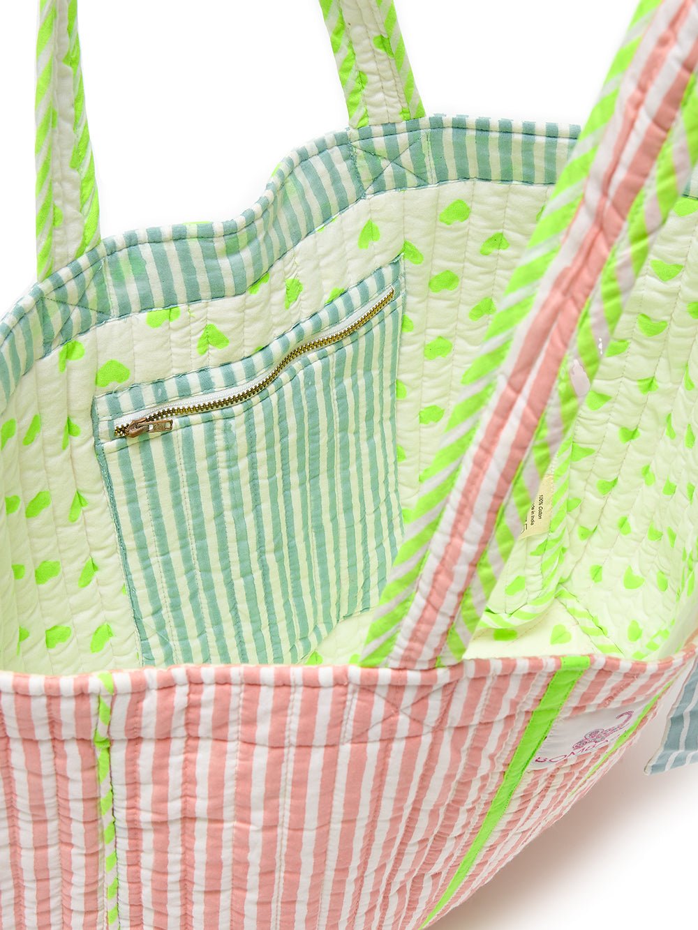 Quilted Tote Bag | Sunwashed - Bombaby
