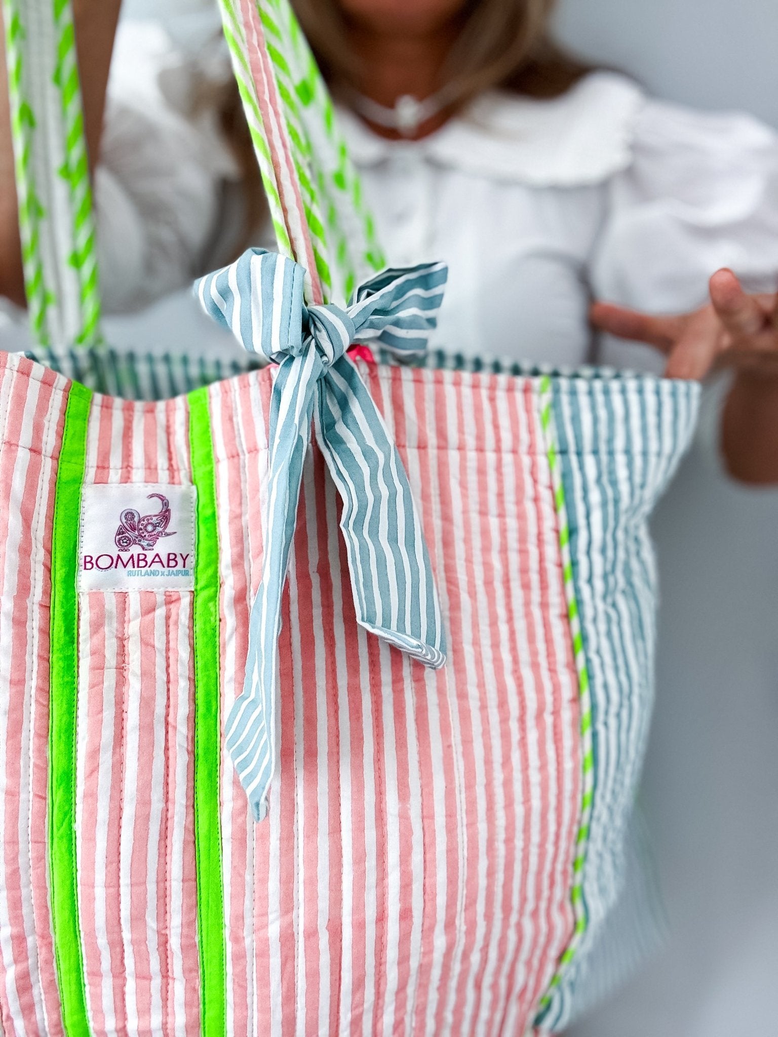 Quilted Tote Bag | Sunwashed - Bombaby