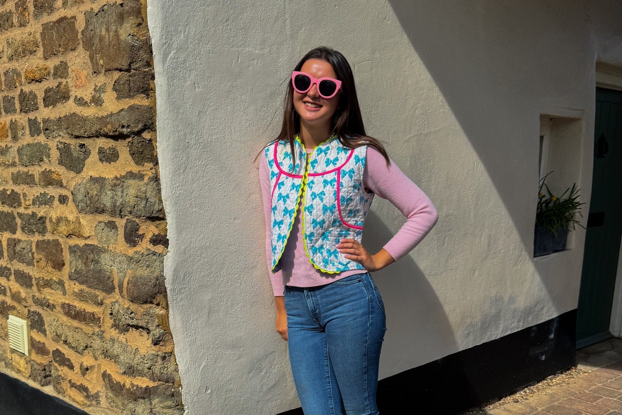 Quilted Waistcoat | Jaipur Bloom - Bombaby