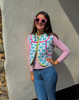 Quilted Waistcoat | Jaipur Bloom - Bombaby