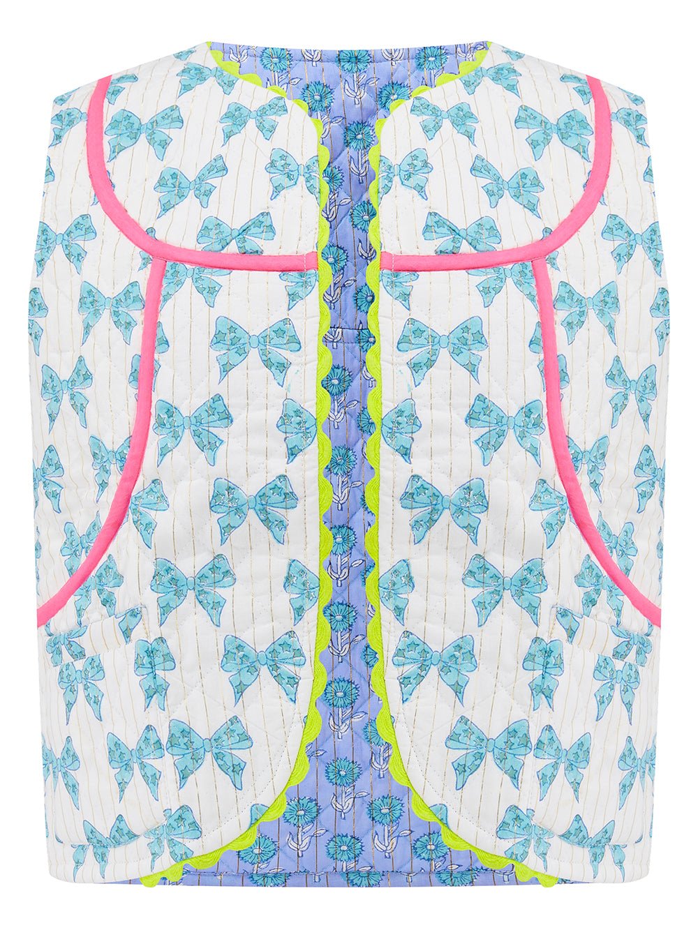 Quilted Waistcoat | Jaipur Bloom - Bombaby