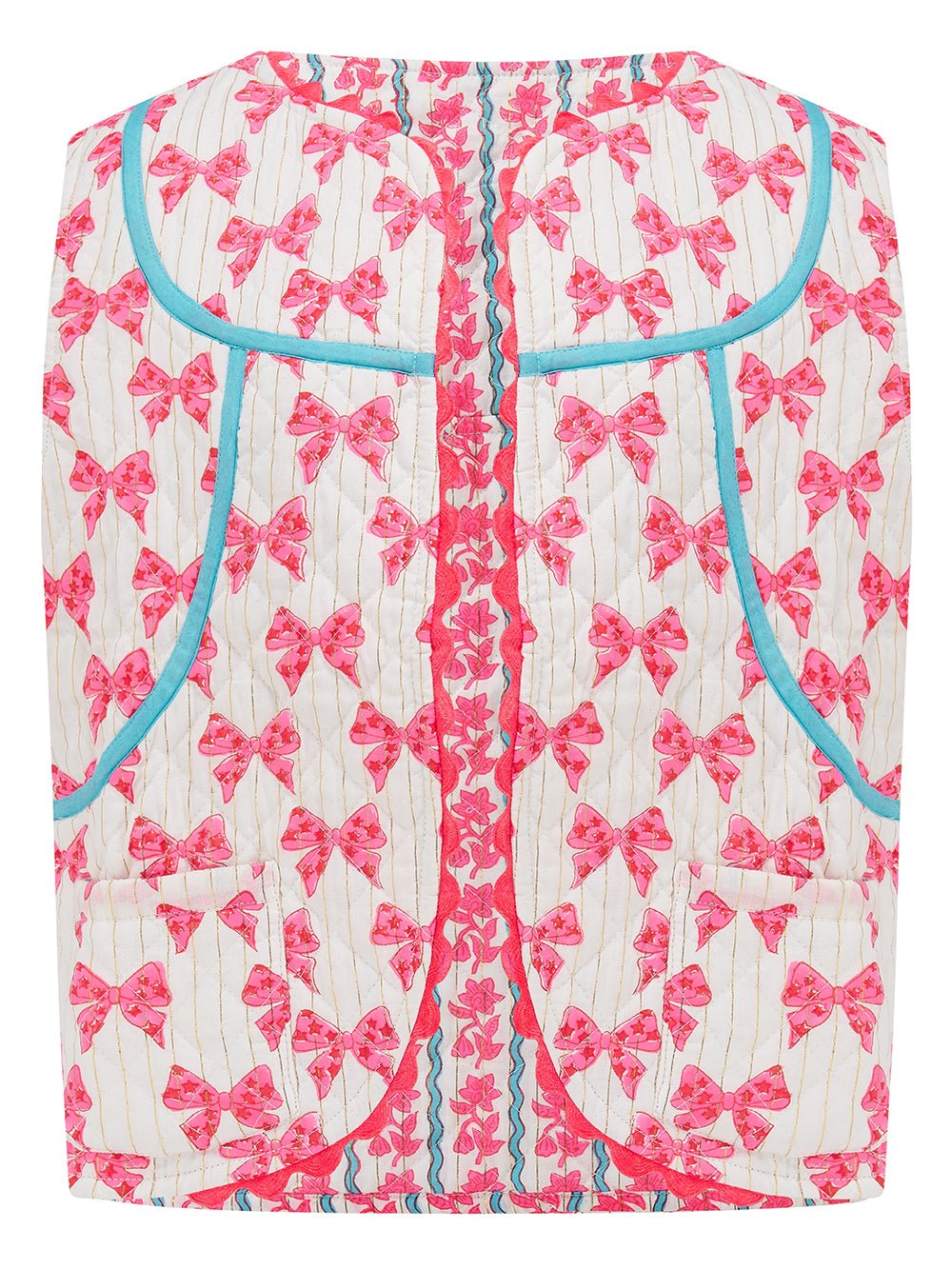 Quilted Waistcoat | Mughal Bloom - Bombaby