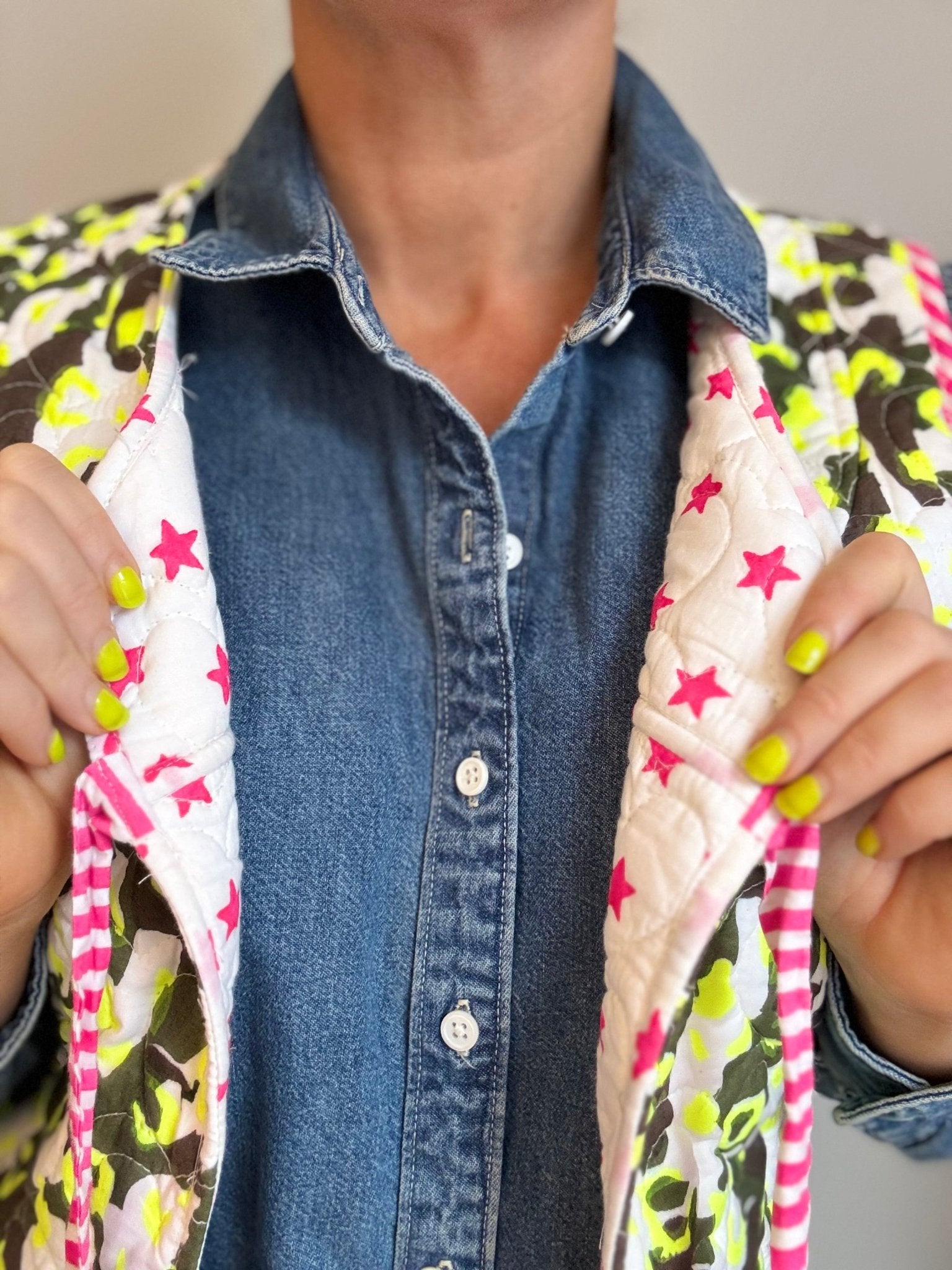 Quilted Waistcoat | Neon Camo - Bombaby