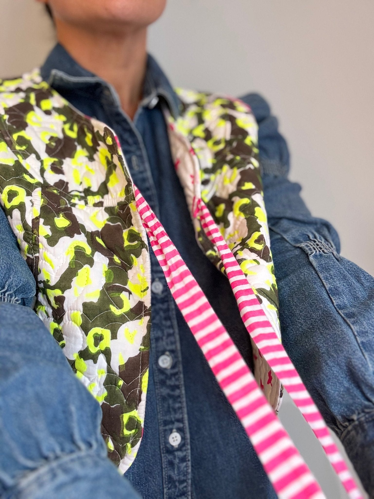 Quilted Waistcoat | Neon Camo - Bombaby