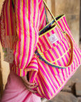 Quilted Zip Tote Bag | Elle - Bombaby