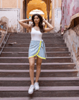 Ruffle Wrap Mini Skirt | Mykonos Blue PRE ORDER - Bombaby