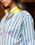 The Oversized Shirt | Mykonos Blue PRE ORDER - Bombaby