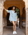 The Oversized Shirt | Mykonos Blue PRE ORDER - Bombaby