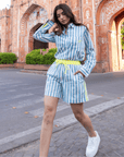 The Pop Shorts | Mykonos Blue PRE ORDER - Bombaby