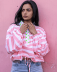 Twill Rugby Blouse | Rose PRE - ORDER - Bombaby