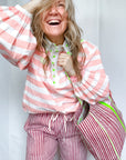 Twill Rugby Blouse | Rose - Bombaby