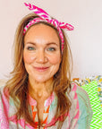 Handmade Block Print Headband | Bow - Bombaby