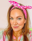 Handmade Block Print Headband | Bow - Bombaby