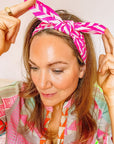 Handmade Block Print Headband | Bow - Bombaby