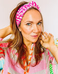 Handmade Block Print Headband | Top Knot - Bombaby