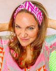 Handmade Block Print Headband | Top Knot - Bombaby