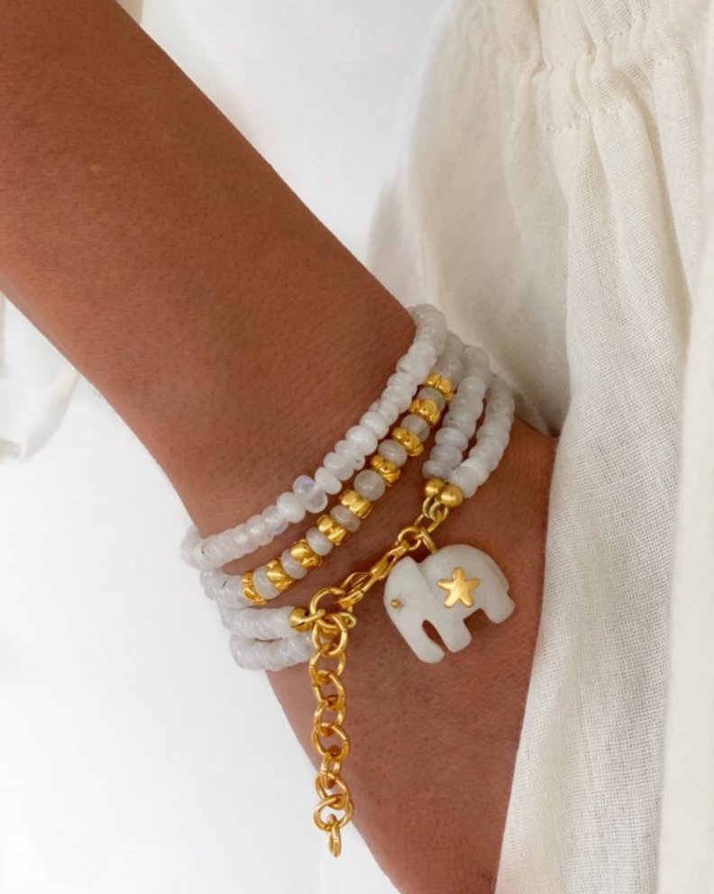 Hathi | Grace Moonstone Bracelet - Bombaby