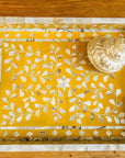 Mother of Pearl Inlay Tray | Yellow - Bombaby